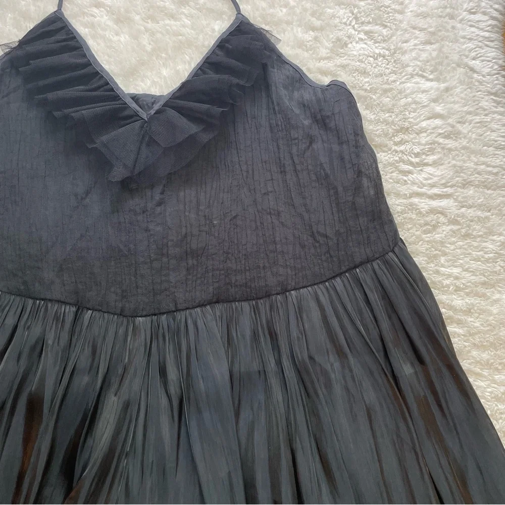 Free People Do a Twirl tiered ruffle halter backless mini skirt romper - Picture 5 of 14
